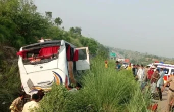 Eight Killed, 18 Injured as Passenger Bus Overturns Near Balkasar Interchange on M2